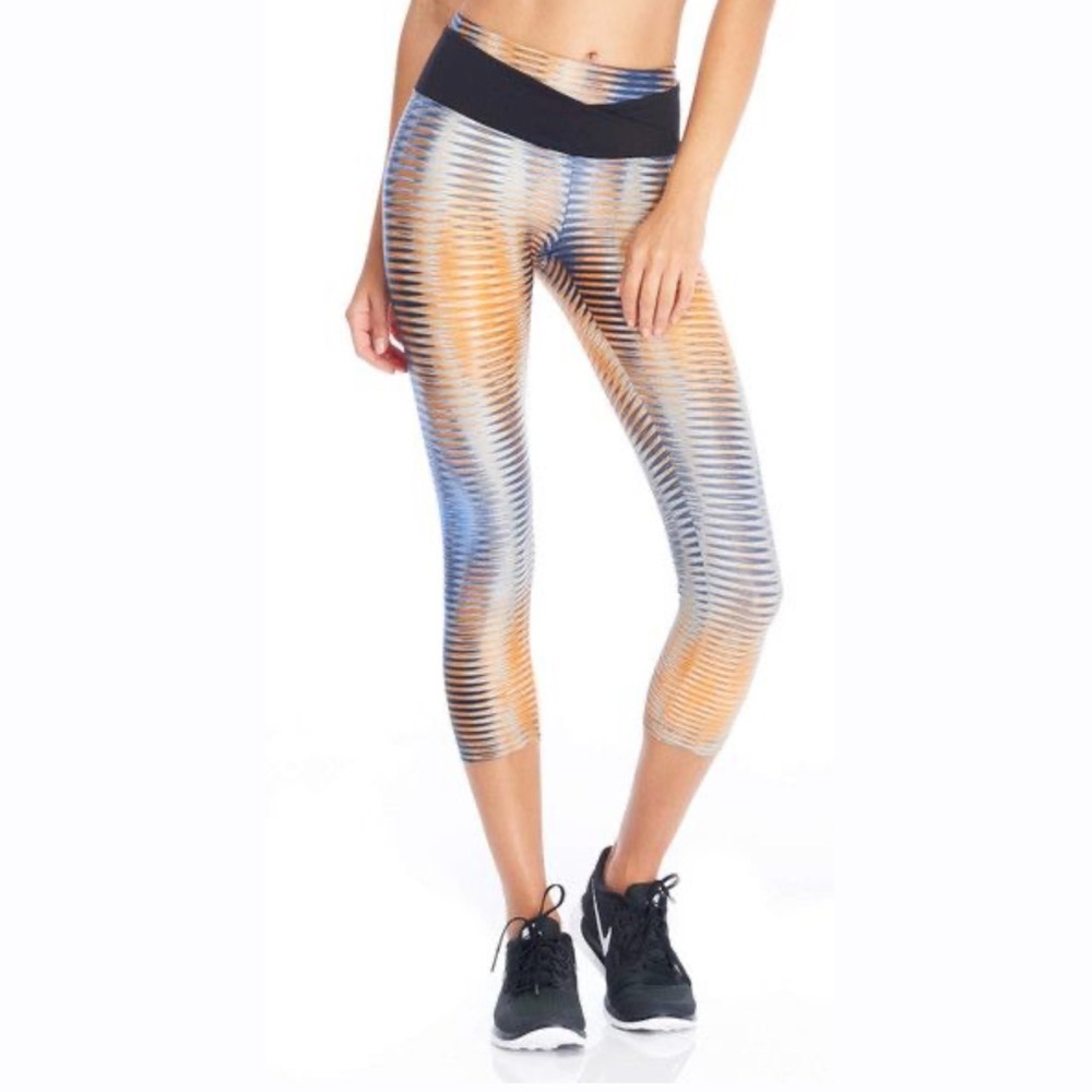 KORAL Activewear -  Striped Crop - Size S - Multi Color